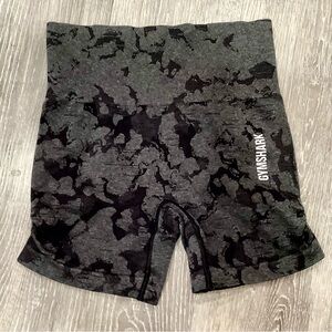 Gymshark Charcoal and Black Camo Shorts
